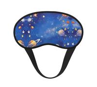 Colorful Planet Light-Blocking Sleeping Eye Mask â€“ Ultra-Soft and Comfortable, Perfect for Travel, Camping, Shift Work, and Meditation with Adjustable Straps