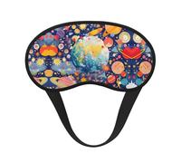 Colorful Planet Light-Blocking Sleeping Eye Mask â€“ Ultra-Soft and Comfortable, Perfect for Travel, Camping, Shift Work, and Meditation with Adjustable Straps
