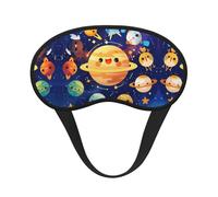 Colorful Planet Light-Blocking Sleeping Eye Mask â€“ Ultra-Soft and Comfortable, Perfect for Travel, Camping, Shift Work, and Meditation with Adjustable Straps