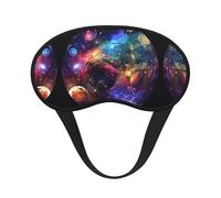 Colorful Planet Light-Blocking Sleeping Eye Mask â€“ Ultra-Soft and Comfortable, Perfect for Travel, Camping, Shift Work, and Meditation with Adjustable Straps
