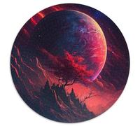 Colorful Planet Mountains 1000-Piece Jigsaw Puzzle Round JigsawPuzzle 1000 Pieces for Adults Interactive Family Game, Brain Challenge, Educational Toy 67.5x67.5cm