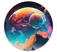 Colorful Planet Mountains JigsawPuzzle 1000 Pieces for Adults Cardboard Jigsaw Challenging Brain Teaser for Teenagers, Family Game Night Fun 67.5x67.5cm