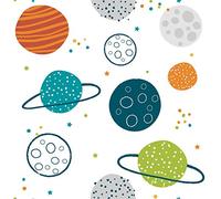 Colorful Planets Self Adhesive Wallpaper