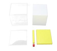 Colorful Plastic Counting Blocks Geometry Model with Storage Box, Educational Math Volume Capacity Tool - Durable ABS Material, Interactive Learning for Kids