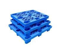 Colorful Plastic Larpalette Set of 3Polyethylene Pallets in Various Sizes (Blue 100x100x14cm/39x39x5.5in) for VersatiStorage and nization