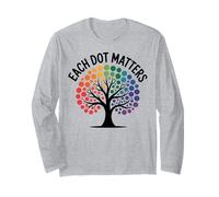 Colorful Pokadot Tree Each Dot Matters Diversity and Unity Long Sleeve T-Shirt
