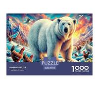Colorful Polar Bears 1000 Piece Jigsaw Puzzle for Adults And Kids-Challenging Hard Puzzle Game,Home Decoration & Family Fun 70x50cm/1000pcs