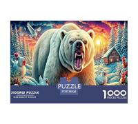 Colorful Polar Bears Jigsaw Puzzle for Adults And Teenagers, Impossible 1000 Piece Puzzle, Mindfulness & Family Fun Activity, Challenging Puzzle Game 38x26cm/1000pcs