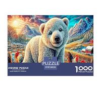 Colorful Polar Bears Jigsaw Puzzles for Adults Kids.1000 Pieces Puzzle,Whimsical Challenge Toy for Adults& Kids Age 14 Years Up 38x26cm/1000pcs