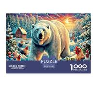 Colorful Polar Bears Jigsaw Puzzles for Adults Kids. Impossible 1000 Pieces Puzzle Challenge Toy Games Gifts 70x50cm/1000pcs