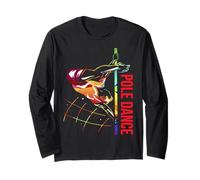 Colorful Pole Dancer Aerial Arts Choreography Long Sleeve T-Shirt