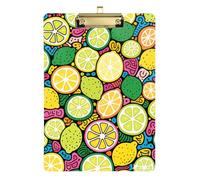 Colorful Polka Dot Lemon Hanging clipboard Organizer Standard Hole for Nursing Student Trade Quest Size 9 x 12 Gold