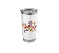 Colorful Polka Dot Octopus Graphic Stainless Steel Insulated Tumbler