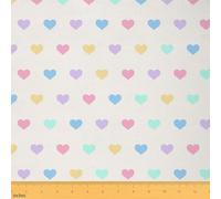 Colorful Polka Dot Soft Polyester Sewing Lover,Cartoon Love Heart Fabric by The Yard No Stretch,Watercolor Hearts Washable Material Handmade Supplies，Beauty Princess 3 Yard Bolt,108" L x 59" W
