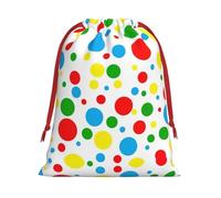 Colorful Polka Dots Christmas Drawstring Bags Gift Wrapping Bag Small Gifts Candy Jewelry Wedding Wrap Bag