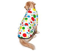Colorful Polka Dots Print Dog Hoodie Pet Sweatshirt, Warm, Soft And Breathable Hooded Clothes For Medium To Large Dogs, Easy-To-Wear Design, For Winter And Fall
