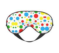 Colorful Polka Dots Print Sleep Eye Mask Comfortable with Adjustable Strap Soft Shade Blackout Eye Cover Blindfold