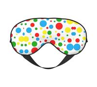 Colorful Polka Dots Print Soft Eye Mask for Women Men Comfortable with Adjustable Strap for Travel Yoga Nap Shift Work