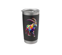 Colorful Pop Art Alpine Ibex Steinbock Stainless Steel Insulated Tumbler