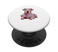 Colorful Pop Art American Pit Bull Terrier Pittie APBT PopSockets Adhesive PopGrip