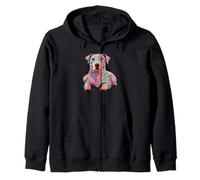 Colorful Pop Art American Pit Bull Terrier Pittie APBT Zip Hoodie