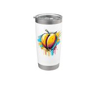 Colorful Pop Art Apricot Apricots Stainless Steel Insulated Tumbler