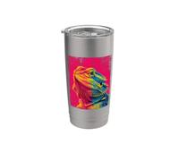Colorful Pop Art Bearded Dragon Retro Reptile Lizard Art Stainless Steel Insulated Tumbler