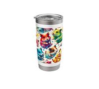 Colorful Pop Art Hamsters Lover Hamster Stainless Steel Insulated Tumbler