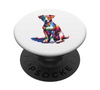 Colorful Pop Art Jack Russell Terrier Jack Russells Dog PopSockets Swappable PopGrip