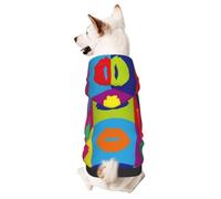 Colorful Pop Art Lips Dog Winter Coat with Hood, Dog Clothes for Small Dogs, Pet Hoodies, Cat Apparel