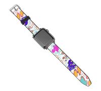 Colorful Pop Art PU Smartwatch Bands Replacement Watch Strap Band Compatible with Apple Watch 42mm44mm/40mm38mm Compatible with IWatch Series Size 42mm/44mm