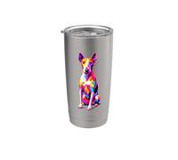 Colorful Pop Art Smooth Fox Terrier Stainless Steel Insulated Tumbler