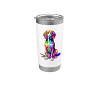 Colorful Pop Art Swiss Hound Stainless Steel Insulated Tumbler
