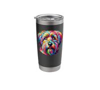 Colorful Pop Art Tibetan Terrier Terriers Stainless Steel Insulated Tumbler