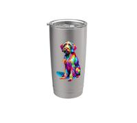 Colorful Pop Art Wirehaired Pointing Griffon Stainless Steel Insulated Tumbler