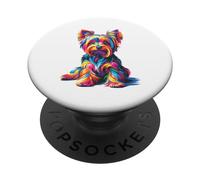 Colorful Pop Art Yorkshire Terrier Dog Terriers Yorkie PopSockets Swappable PopGrip