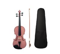 Colorful Popular Violin Beginner Acoustic Violin Solid Wood Violin Full Size Violin Violin for Beginners(Pink)