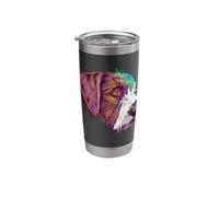 Colorful Portrait Dog German Wirehaired Pointer Stainless Steel Insulated Tumbler