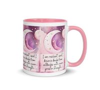 Colorful Positive Affirmation Mug, "I am Resilient and I Bounce Back from setbacks with Even Greater Strength"