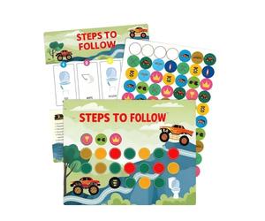 Colorful Potty Chart - Behavior Motivation, Reward System with Stickers, Training Aid for Kids, Child Development with Toilet Routine, Encouragement as Parent Tool, Bathroom Support