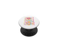 Colorful Preppy Crab Beach Shirt Coastal Summer Vacations PopSockets Adhesive PopGrip