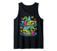 Colorful Preppy Duck Lake Aesthetic Design Tank Top