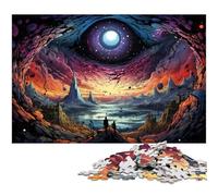 Colorful Psychedelia beyond The World Jigsaw 1000 Piece Jigsaw Puzzle for Adults Educational Game Challenge Toy Secret Santa Gifts 1000 PCS(38x26cm)