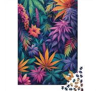 Colorful Psychedelia in A Tropical Paradise Puzzle Premium 100% Recycled Board Paper Rectangular Jigsaw Puzzle for Boy Or Girl 1000pcs (75x50cm)