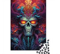 Colorful Psychedelia of Mysterious Skulls Jigsaw Puzzles for Adults 500 Piece Jigsaw Puzzles for Adults Puzzle 500 Pieces Jigsaws Gifts 500pcs (52x38cm)