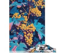Colorful Psychedelia with Oregon Grapes 1000 Piece Jigsaw Puzzle Family Fun Jigsaws for Adults And Challenging Game,stress Relief Games And Unique Gifts 1000pcs (75x50cm)