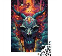 Colorful Psychedelic Cow from The Future621 500 Pieces Puzzles for Adults, Jigsaw Puzzles 500 Pieces, DIY Puzzle Toy As Birthday Gifts 500pcs (52x38cm)