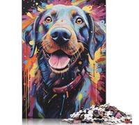 Colorful Psychedelic Dachshund 500 Piece Jigsaw Puzzles for Adults | | Family Fun Jigsaws Puzzles for Adults Gifts Intellectual Games 500pcs (52x38cm)