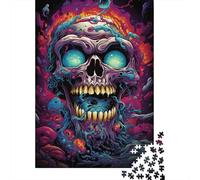 Colorful Psychedelic Demon Puzzles for Adults 500 Puzzles for Adults 500 Pieces Puzzle 500 Pieces 500 Piece Jigsaw Puzzles for Gift 500pcs (52x38cm)