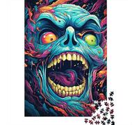 Colorful Psychedelic Neon Skull Jigsaw Puzzles For Adults 500 Piece Jigsaws Puzzles 500 Piece Puzzles For Adults Puzzle Games Toys Gift for 500pcs (52x38cm)